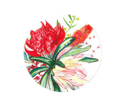 Picture of CHRISTMAS FLOWER BUNCH COASTER